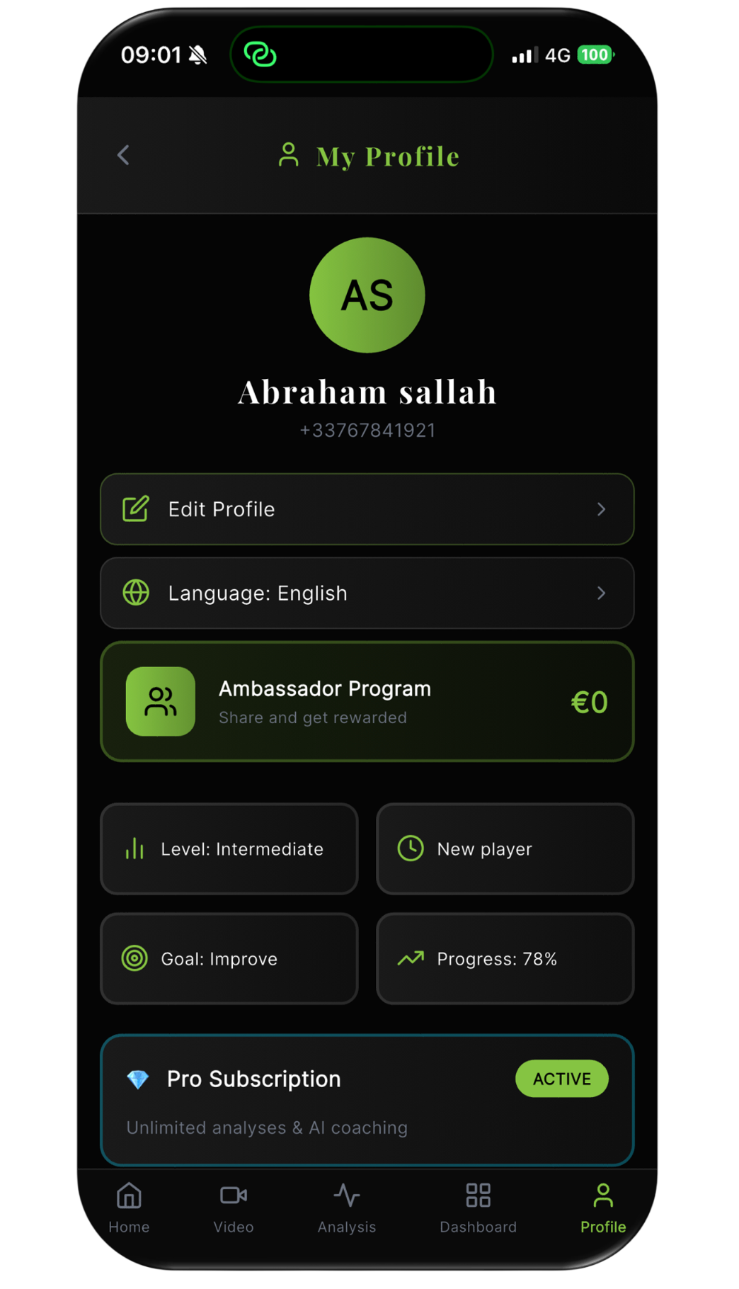 Profile Tab